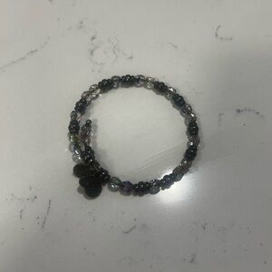 Elegant Alex and Ani, Black and Silver Beaded Bracelet